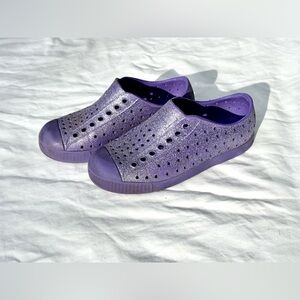 Girls’ Purple Natives Jefferson Bling Glitter shoes size 12